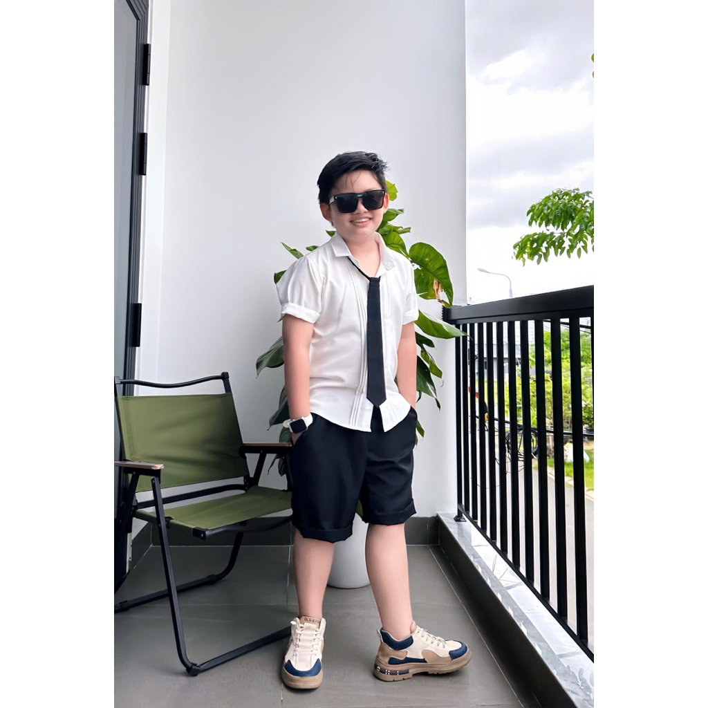set sơmi công tử kèm cravat TONI BRAND 10-52kg
