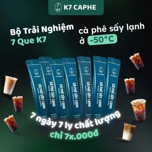Bộ 7 que cà phê sấy lạnh K7 đậm vị ngon như cold brew - 100% Arabica & Robusta - Không ép tim