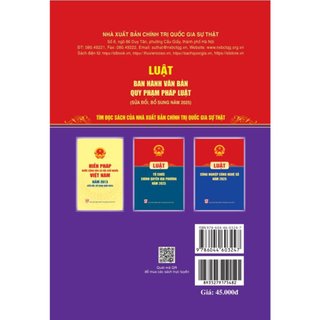 Luật Ban hành văn bản quy phạm pháp luật (sửa đổi, bổ sung năm 2025)