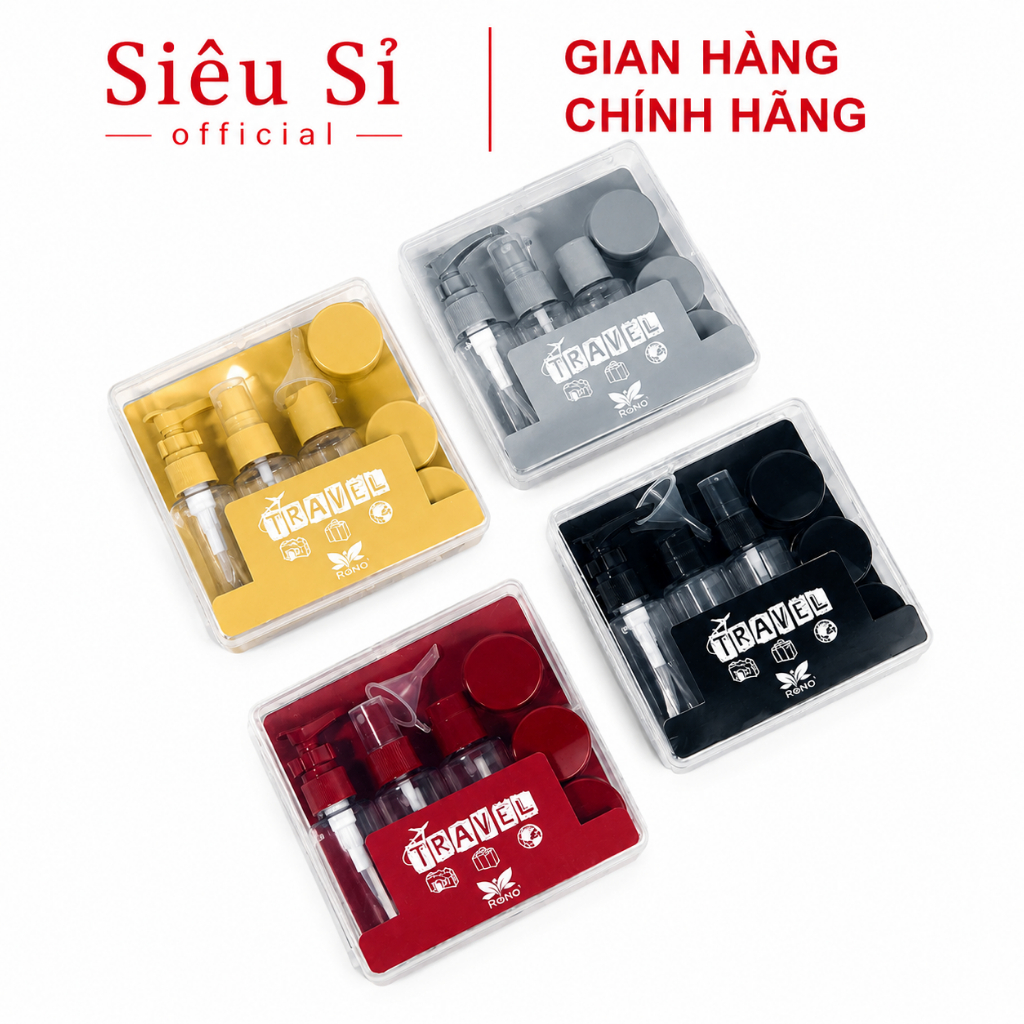 [Mua 5 tặng 1] Bộ Chiết Mỹ Phẩm Du Lịch 5 Món Mini Tiện Lợi dùng cho nước hoa, sữa tắm, kem.