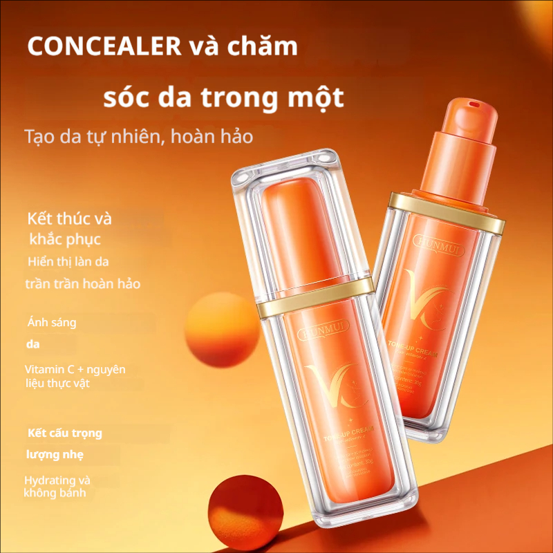 Kem BB VC với năm loại vitamin C cho vẻ đẹp tự nhiên, che khuyết điểm, lớp trang điểm lâu trôi và hiệu quả chống nếp nhă