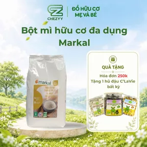 Bột mì hữu cơ đa dụng T55 Markal 1kg, bột mì làm bánh cho bé