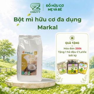 Bột mì hữu cơ đa dụng T55 Markal 1kg, bột mì làm bánh cho bé