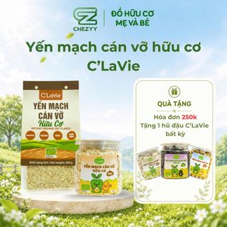 Yến mạch cán vỡ ăn liền hữu cơ C'Lavie dùng nấu đồ ăn dặm, ăn kiêng..
