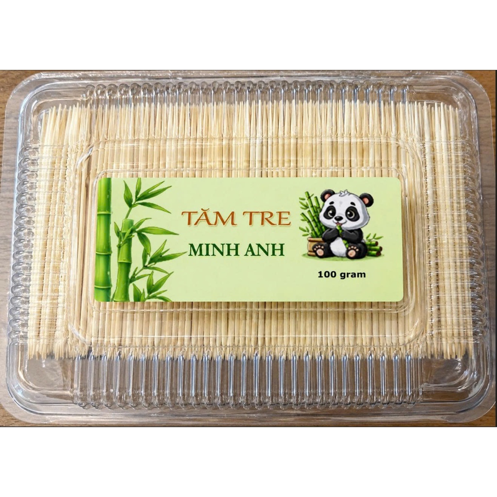 [ Xuất VAT ] [ Hỏa tốc ] 100 Gram - Tăm tre xỉa răng - nhọn 2 đầu