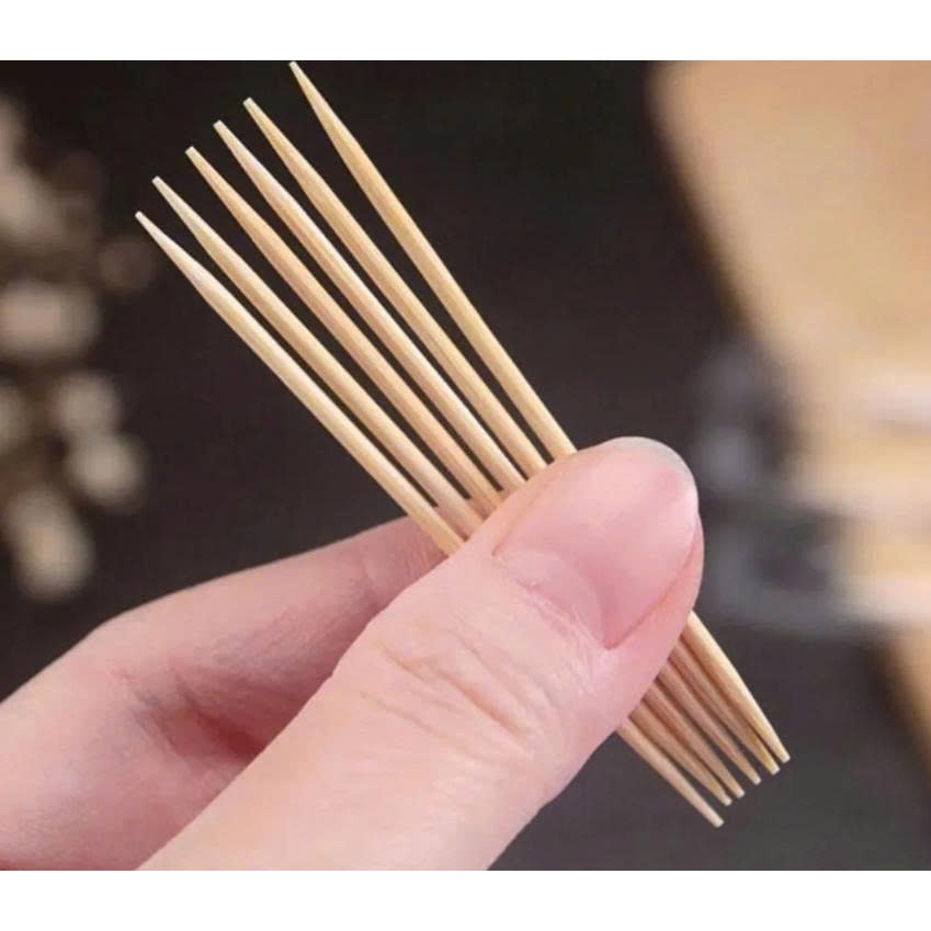 [ Xuất VAT ] [ Hỏa tốc ] 100 Gram - Tăm tre xỉa răng - nhọn 2 đầu