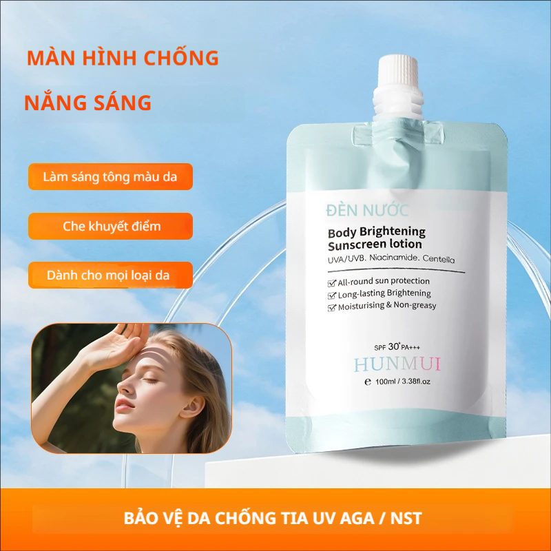 Kem chống nắng SPF30+ PA+++, tươi mát, tự nhiên, làm sáng da, giá cả phải chăng cho sinh viên, bảo vệ da khỏi tia UV khi