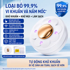 Máy khử khuẩn bồn cầu bằng tia UV tích hợp viên thơm khử mùi