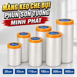 Màng Keo Nilon Che Bụi Phun Sơn Tường Minh Phát 30cm 55cm 110cm 300cm 400cm