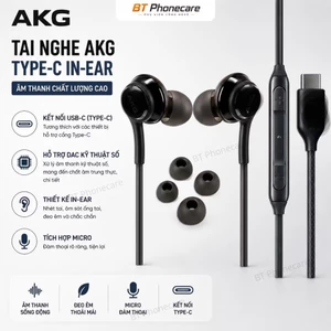 Tai Nghe AKG Type C In-Ear Âm Bass Mạnh Mic Rõ Hỗ Trợ DAC Kỹ Thuật Số Cho Điện Thoại iPad USB-C