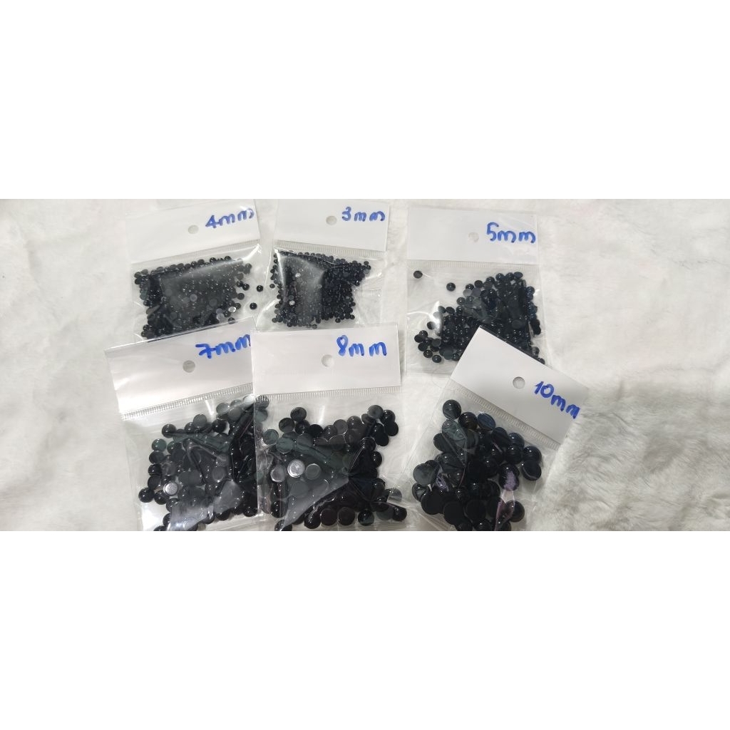 Mắt thú đen làm handmade nhiều kích thước