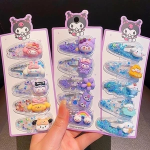 set 5 kẹp tóc Hoạt Hình Kuromi Cinnamoroll Dễ Thương Thời Trang Hàn Quốc Cho Bé🍀FREESHIP🍀Vỉ 5 Kep Tóc Bé Gái