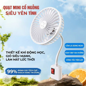 Quạt Cắm Điện Mini Đa Năng Thiết Kế Nhỏ Gọn Xoay 360 Độ Vận Hành Siêu Êm Ái Không Tiếng Ồn Phù Hợp Mọi Không Gian