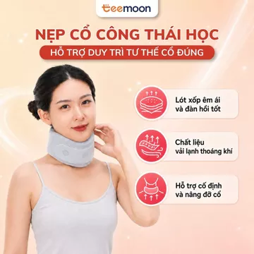 Đai Nẹp Cổ Công Thái Học Teemoon - Hỗ Trợ Tư Thế Cổ, Giảm Cổ Rùa, Giảm Đau Mỏi Cổ Vai Gáy
