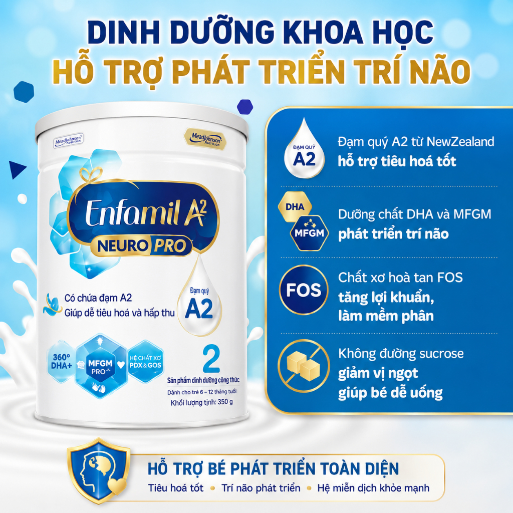 Sữa Enfa A2 NeuroPro Mỹ 800g Enfamil Enfagrow - Sữa Bột Công Thức
