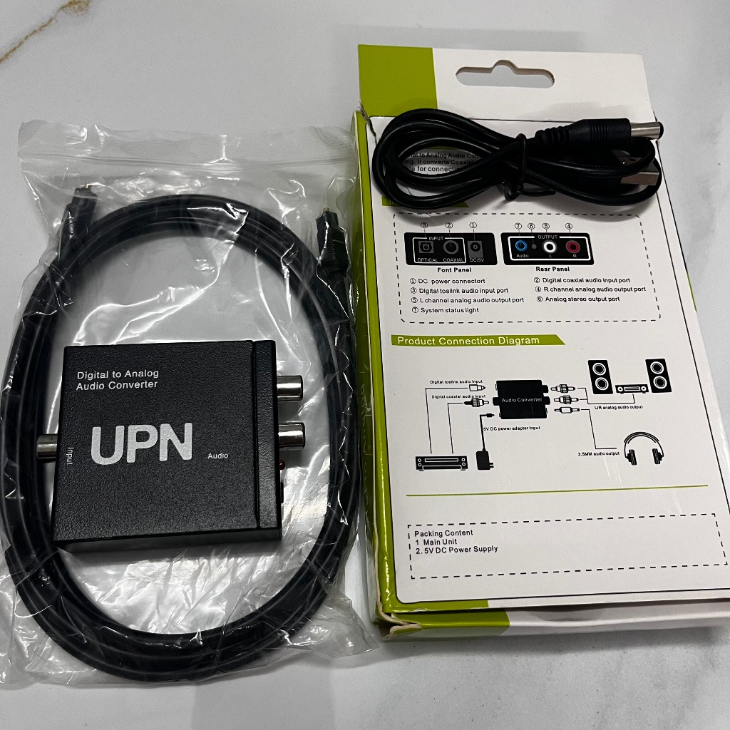 Bộ Chuyển Optical quang AV + Dây Digital 4.0 chính hãng UPN