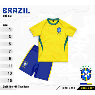 Bộ Quần Áo Bóng.Đá Trẻ Em –  Đội Tuyển Brazil