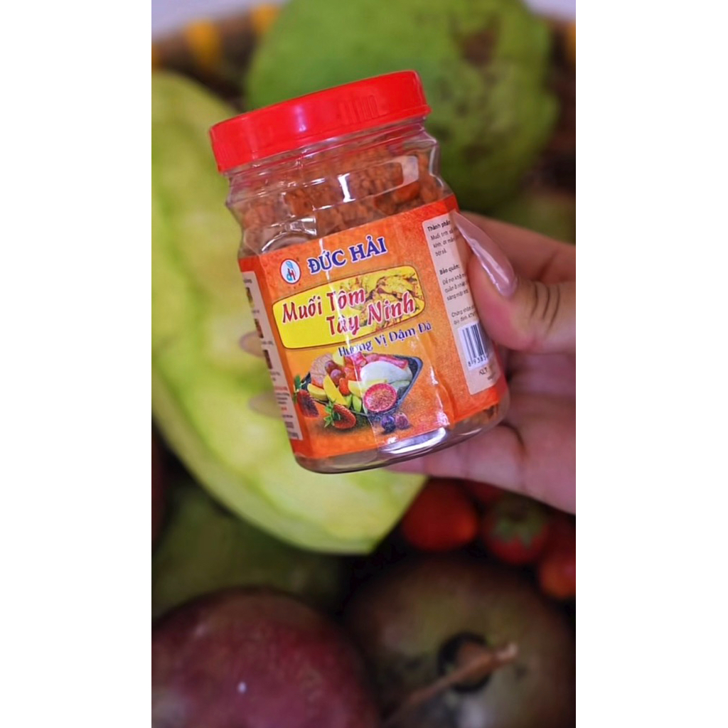 Muối Tôm Tây Ninh Đức Hải Đậm Đà dùng Chấm Trái Cây, Ướp cá thịt - Hộp 110g - Đức Hải Food