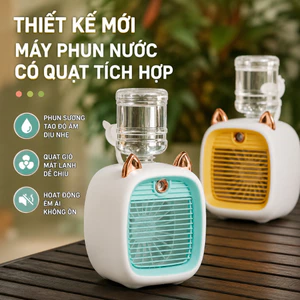️ QUẠT ĐIỀU HÒA MINI PHUN SƯƠNG TAI MÈO – MÁT LẠNH TỨC THÌ, DỄ THƯƠNG HẾT NẤC