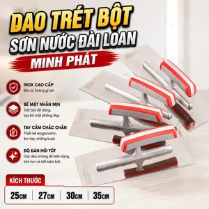 Dao Trét Bột Sơn Nước Cán Cam Móc Thùng Minh Phát 25cm 27cm 30cm 35cm