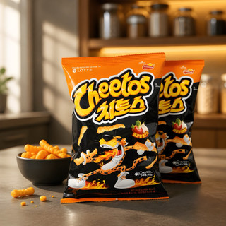 Bánh Snack Lotte Cheetos vị cay ngọt và BBQ 82gr