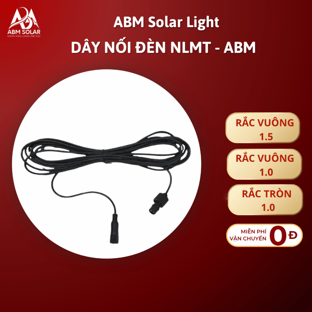 Dây Nối Đèn Năng Lượng Mặt Trời dài 5M ABM Solar