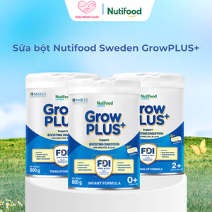 Sữa bột NUTIFOOD SWEDEN GROWPLUS+ xanh hỗ trợ tiêu hóa khỏe mạnh 800g 1+ , 2+ , 0+