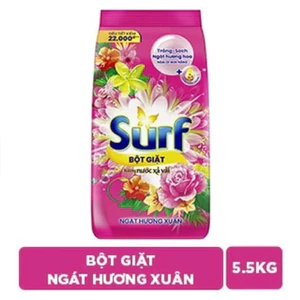 Bột Giặt Surf Hương Nước Hoa 5.5kg - Túi đại siêu tiết kiệm - Hàng chính hãng