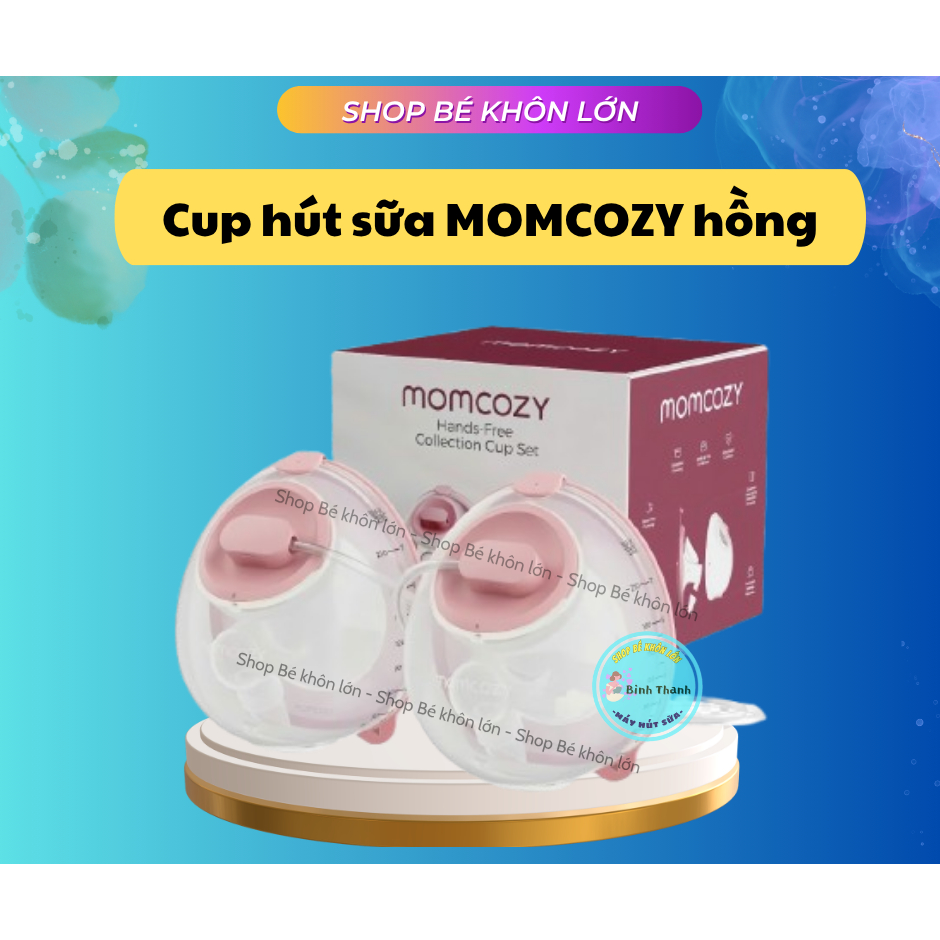 Cup rảnh tay Momcozy V2 hồng nguyên hộp full phụ kiện
