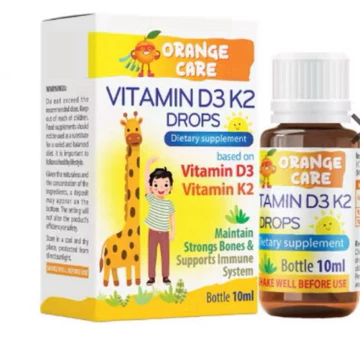 Care Vitamin D3 K2 Drops (hộp 10 ml)– bổ sung Vitamin D3 và Vitamin K2 dạng MK7 Hỗ trợ tăng hấp thụ canxi,hỗ trợ xương,