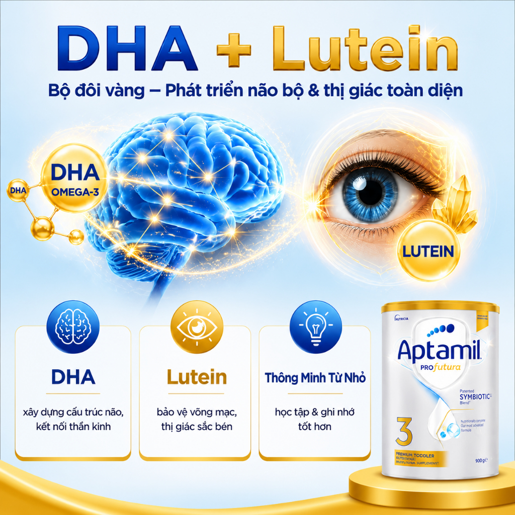 Sữa Aptamil Profutura Úc đủ số 1,2,3 tiêu hoá khoẻ mạnh phát triển toàn diện cho bé lon 900g