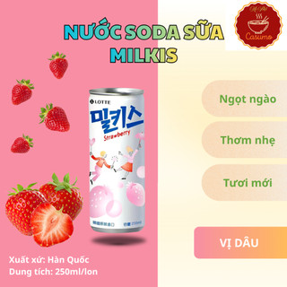 Nước Soda Sữa Milkis Vị Đào | Mì Việt Casumo - Thương Hiệu Hàn Quốc (250ml/lon)