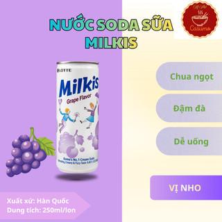 Nước Soda Sữa Milkis Vị Nho | Mì Việt Casumo - Thương Hiệu Hàn Quốc (250ml/lon)