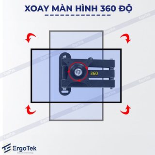 Giá Treo Màn Hình Máy Tính ErgoTek E83 14 - 32 Inch, Xoay 360 Độ (Hàng Chính hãng )