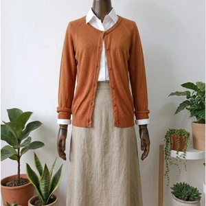 2HAND NHẬT CARDIGAN NÂU TÂY THU ĐÔNG