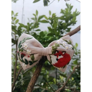 BUỘC TÓC NƠ THÊU TAY MERAKI HANDMADE