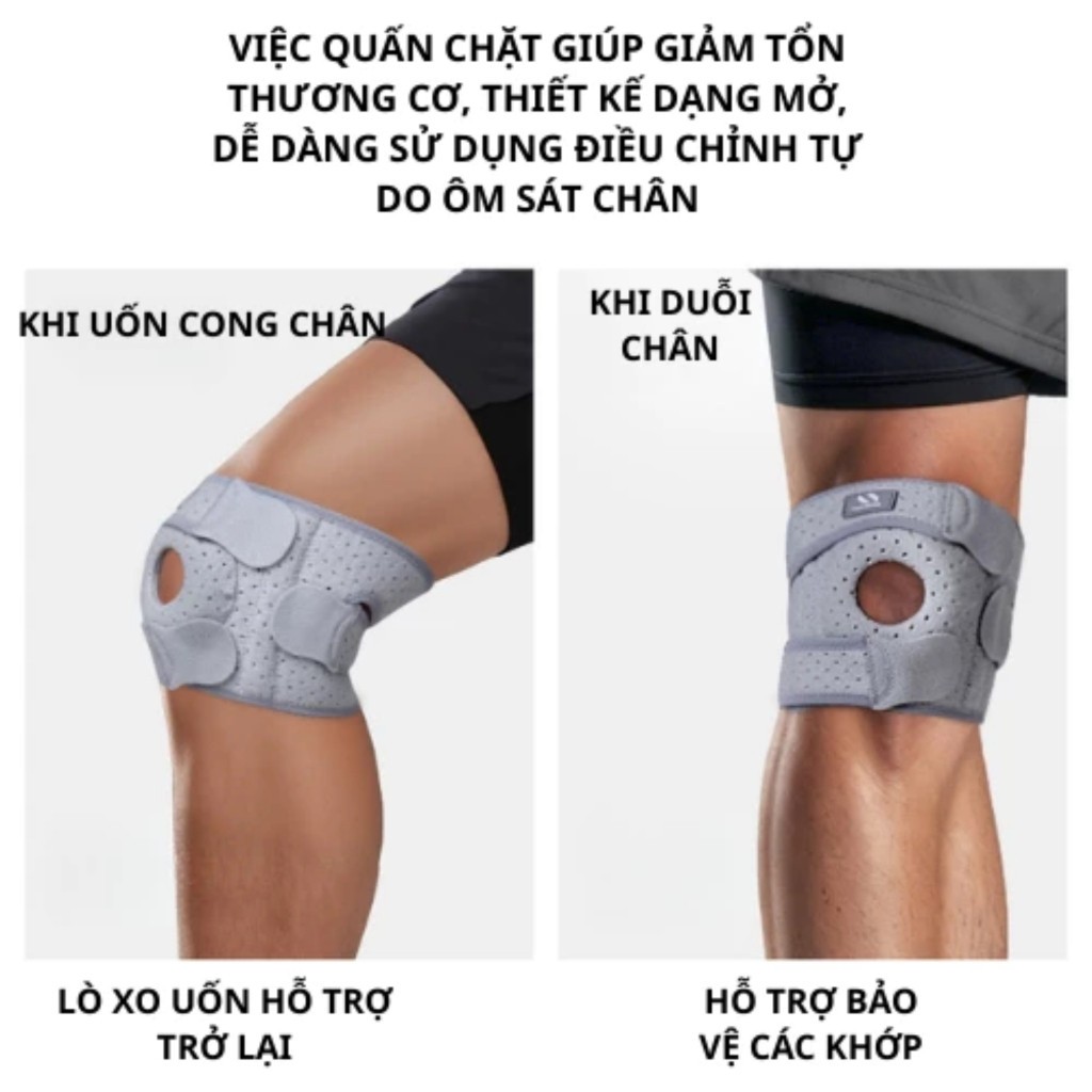 Đai Bó bảo vệ đầu gối thể thao Nailekesi Giúp Phòng Tránh Chấn Thương Dây Chằng, đệm EVA dày dặn thoáng khí co giãn