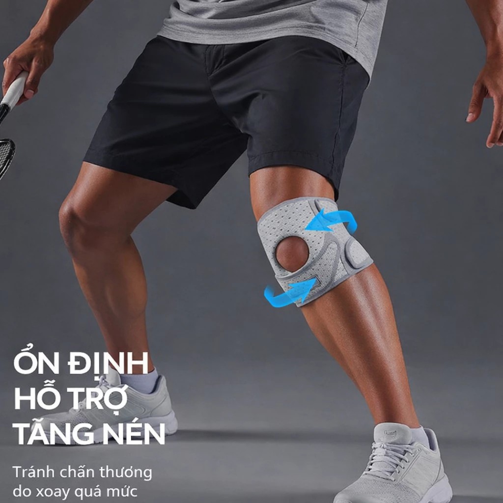 Đai Bó bảo vệ đầu gối thể thao Nailekesi Giúp Phòng Tránh Chấn Thương Dây Chằng, đệm EVA dày dặn thoáng khí co giãn