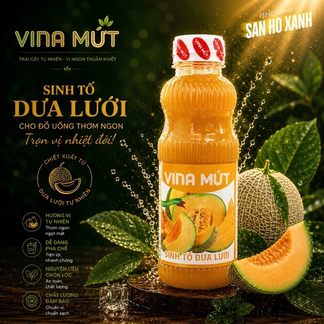 [Sinh Tố Trái Cây] Vina Mứt 1000 ml - Chuyên Dùng Pha Chế Trà Sữa, Trà Trái Cây, Sinh Tố, Sữa Chua, Panna Cotta,...