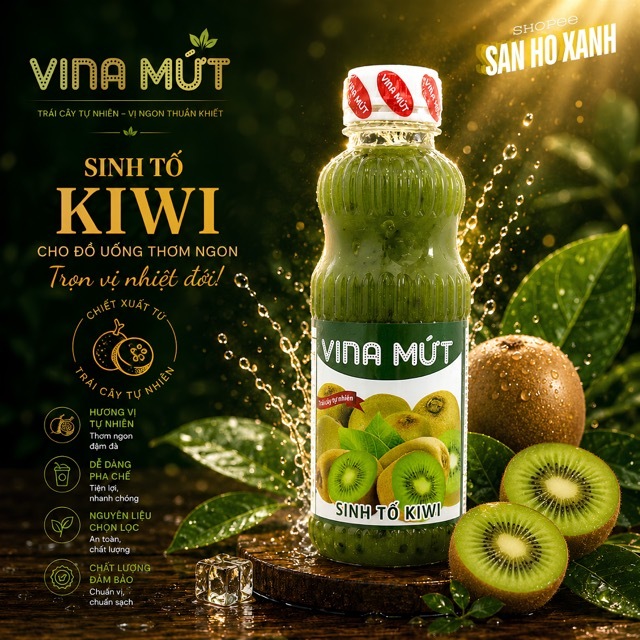 [Sinh Tố Trái Cây] Vina Mứt 1000 ml - Chuyên Dùng Pha Chế Trà Sữa, Trà Trái Cây, Sinh Tố, Sữa Chua, Panna Cotta,...