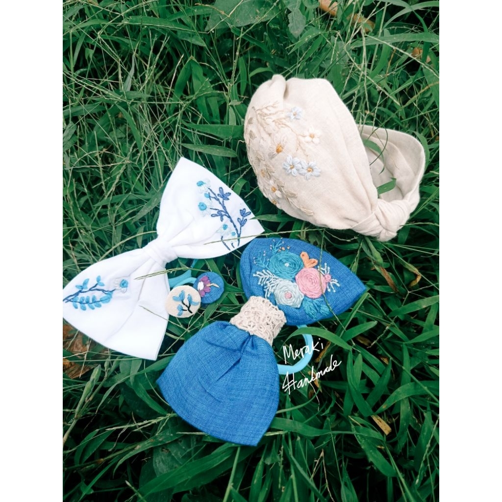 | TẶNG | BUỘC TÓC THÊU TAY MERAKI HANDMADE