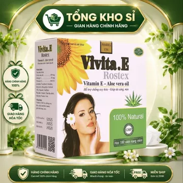 ổ sung Vitamin E – Thói quen nhỏ cho cuộc sống năng động Vivita.E Rostex chứa Vitamin E kết hợp cùng Aloe Vera Oil (tin
