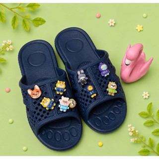 [Harley Store] Dép Đi Trong Nhà, Đúc Nguyên Khối, Chất Eva Mềm, Nhẹ, Thoáng Khí, Hạn Chế Trơn Trượt (Tổ Ong Có Charm)