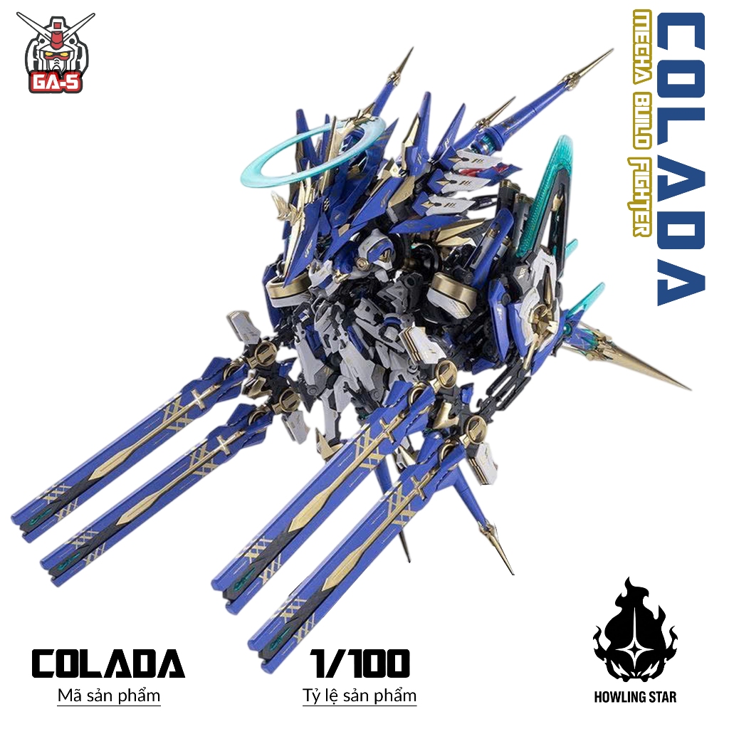 Mô hình Mechanical God Colada, 1/100 Howling Star, Đồ chơi lắp rá ...