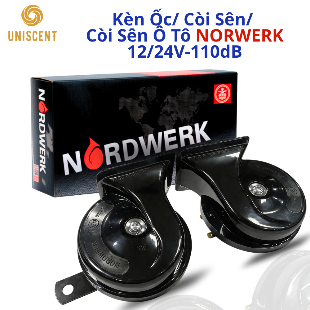 Kèn Ốc/ Còi Sên/ Còi Sên Ô Tô NORWERK 12/24V 110dB - Còi Dành Cho Ô Tô, Xe Máy