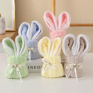 Khăn Lông Cừu Khăn Tắm Khăn Lau Tóc Cotton Mềm Mịn Tạo Hình Thỏ Kèm Nơ Quà Tặng Dễ Thương MUN STORE KHANGAPTHO165