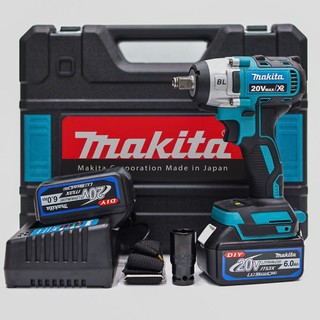 Máy siết bulong Không Chổi Than Makita 20Vmax, Lực siết 380Nm - Bắn Vít Mở Ốc - Tặng 5 khẩu + chuyển bắn vít