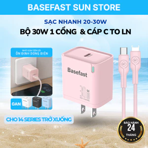 Bộ Sạc Nhanh 30W /20W Basefast GaN Cho X/Xs/11/12/13/14Prm Chống Quá Tải điện