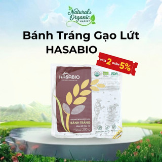 Bánh Tráng Gạo Lứt Hữu Cơ HASABIO 200g Chuẩn EU & USDA Organic Phù Hợp Chế Độ Ăn Kiêng Healthy Giảm Cân - Natural Market