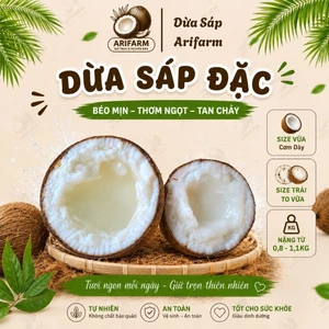 Dừa Sáp Đặc Arifarm _Cơm dày béo dẻo trung